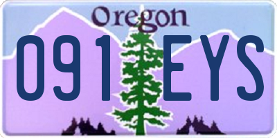 OR license plate 091EYS