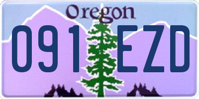 OR license plate 091EZD