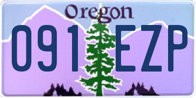 OR license plate 091EZP