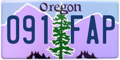 OR license plate 091FAP