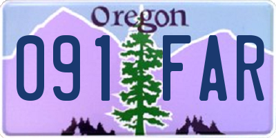 OR license plate 091FAR