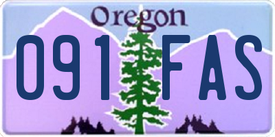 OR license plate 091FAS