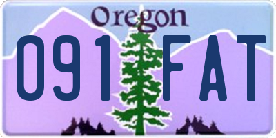 OR license plate 091FAT