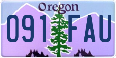 OR license plate 091FAU