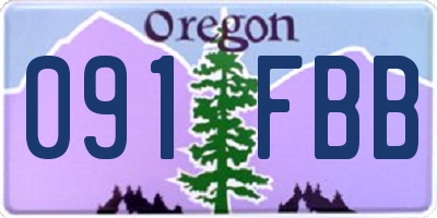 OR license plate 091FBB