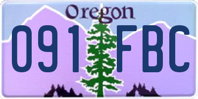 OR license plate 091FBC