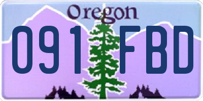 OR license plate 091FBD