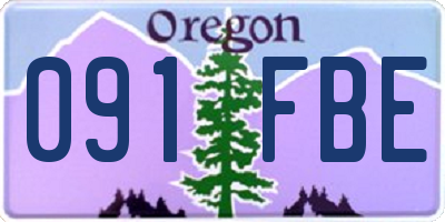 OR license plate 091FBE