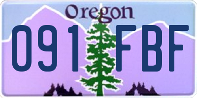 OR license plate 091FBF