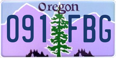 OR license plate 091FBG