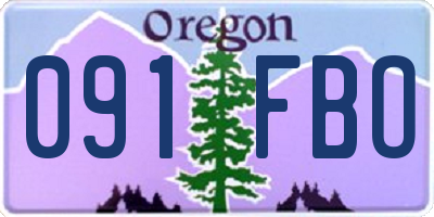 OR license plate 091FBO