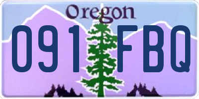 OR license plate 091FBQ