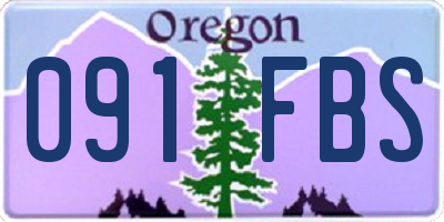 OR license plate 091FBS