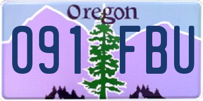 OR license plate 091FBU