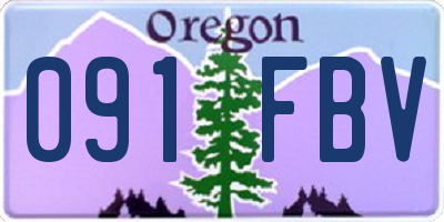 OR license plate 091FBV