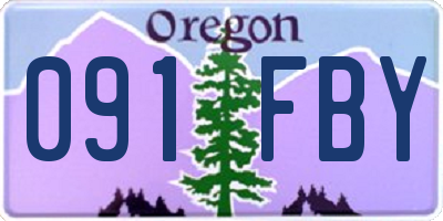 OR license plate 091FBY