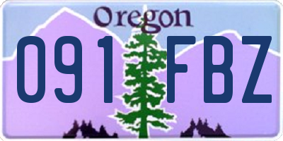OR license plate 091FBZ