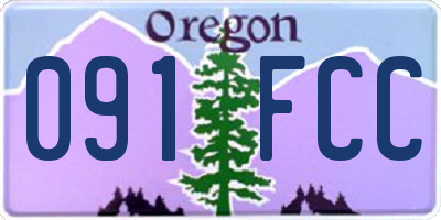 OR license plate 091FCC