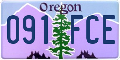 OR license plate 091FCE