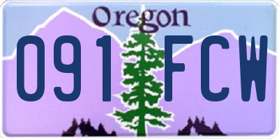 OR license plate 091FCW