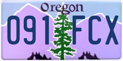 OR license plate 091FCX