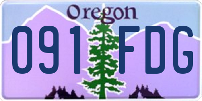 OR license plate 091FDG