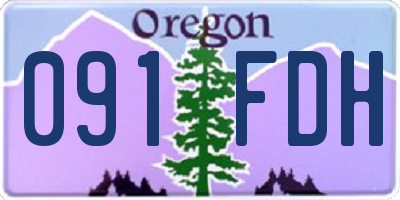 OR license plate 091FDH