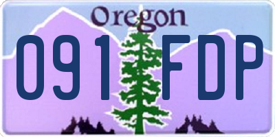 OR license plate 091FDP
