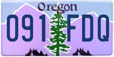 OR license plate 091FDQ