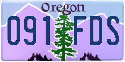 OR license plate 091FDS