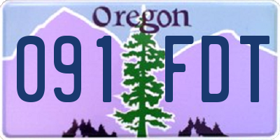 OR license plate 091FDT