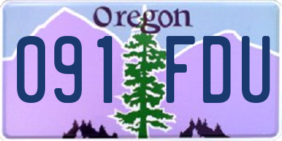 OR license plate 091FDU