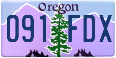 OR license plate 091FDX