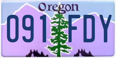 OR license plate 091FDY