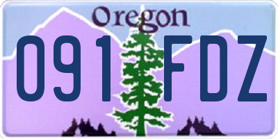 OR license plate 091FDZ