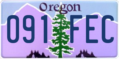 OR license plate 091FEC