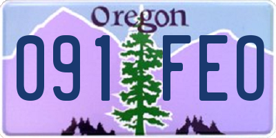 OR license plate 091FEO