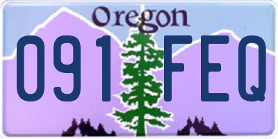 OR license plate 091FEQ