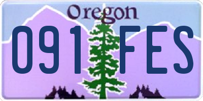 OR license plate 091FES