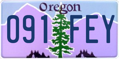 OR license plate 091FEY
