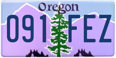 OR license plate 091FEZ