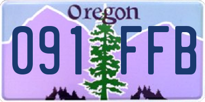 OR license plate 091FFB