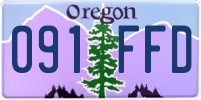 OR license plate 091FFD