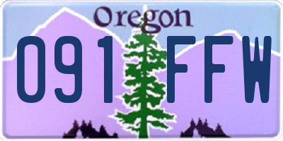 OR license plate 091FFW