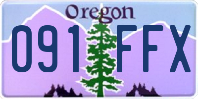 OR license plate 091FFX
