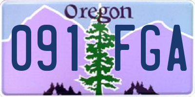 OR license plate 091FGA