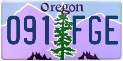 OR license plate 091FGE