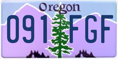 OR license plate 091FGF