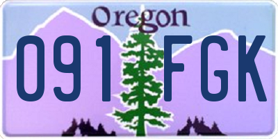 OR license plate 091FGK