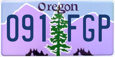 OR license plate 091FGP